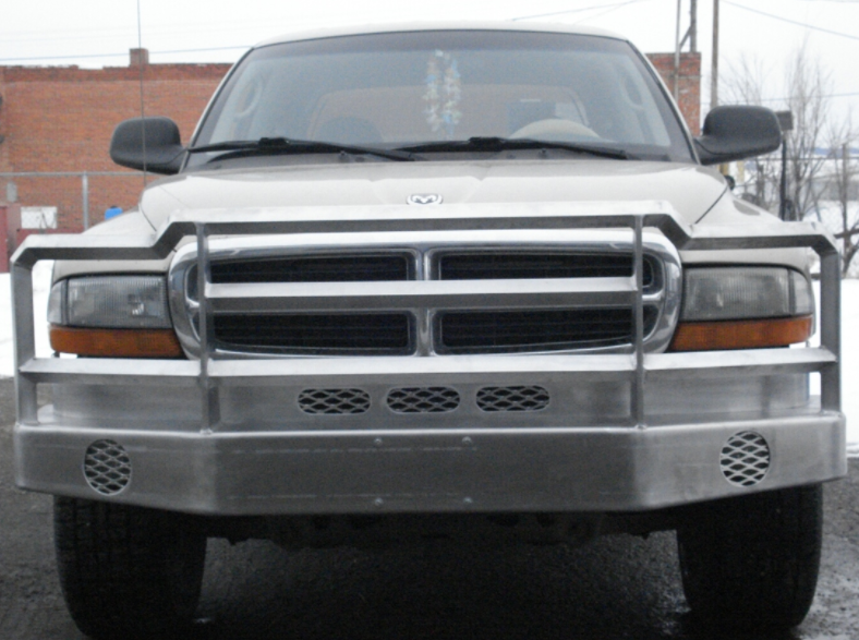 Front aluminum bumper on Dodge