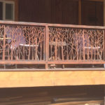 custom metal railing rust finish