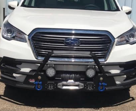 partial bumper with winch and LED lights